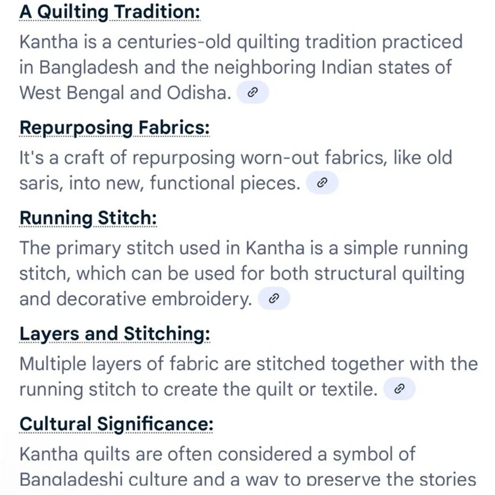 Kantha Cropped Harem Pants One Size Pants - Picture 2 of 5